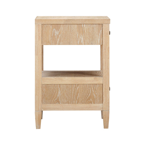 Amelie Castaigne 20" Whitewashed Oak Wood 2-Drawer Nightstand - image 5