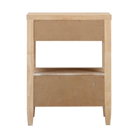Amelie Castaigne 20" Whitewashed Oak Wood 2-Drawer Nightstand - image 8