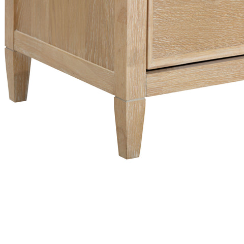 Amelie Castaigne 40" Whitewashed Oak Wood 7-Drawer Chest - image 8