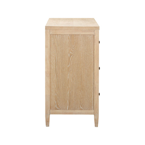Amelie Castaigne 62" Whitewashed Oak Wood 6-Drawer Dresser - image 3