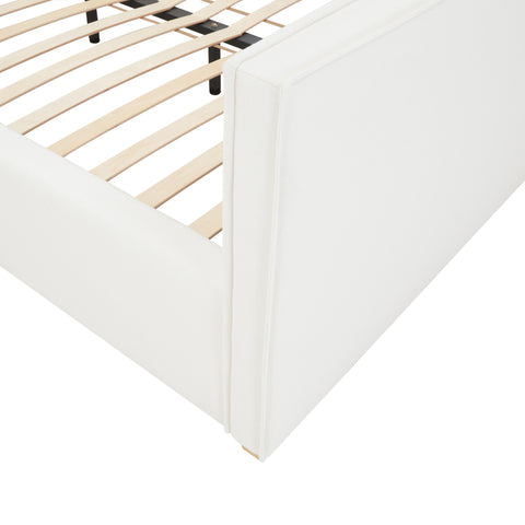 Amelie Castaigne Ivory Contract-Grade Fabric Upholstered Bed - image 7