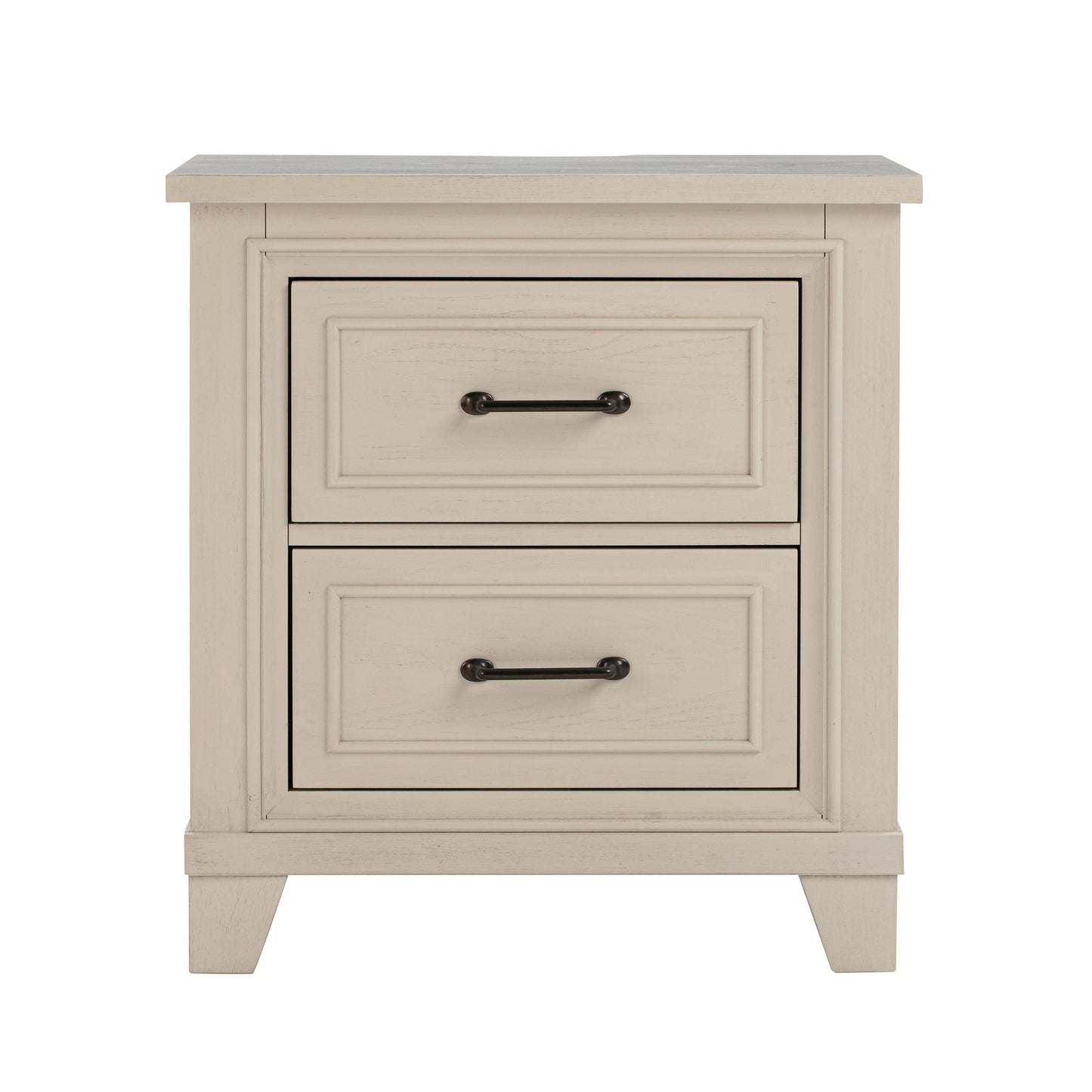 karma weathered white nightstand