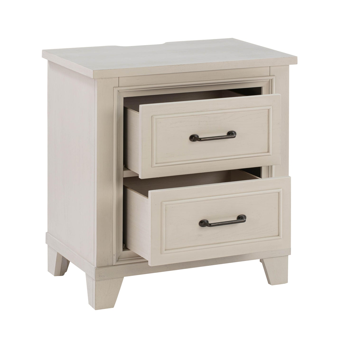 karma weathered white nightstand