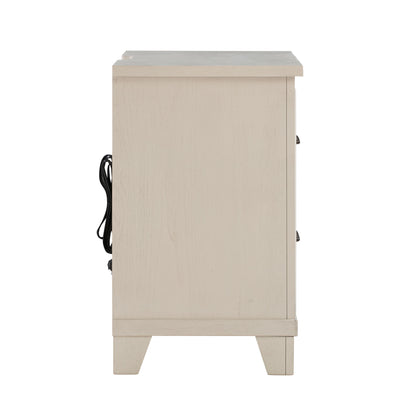 Karma Weathered White Nightstand