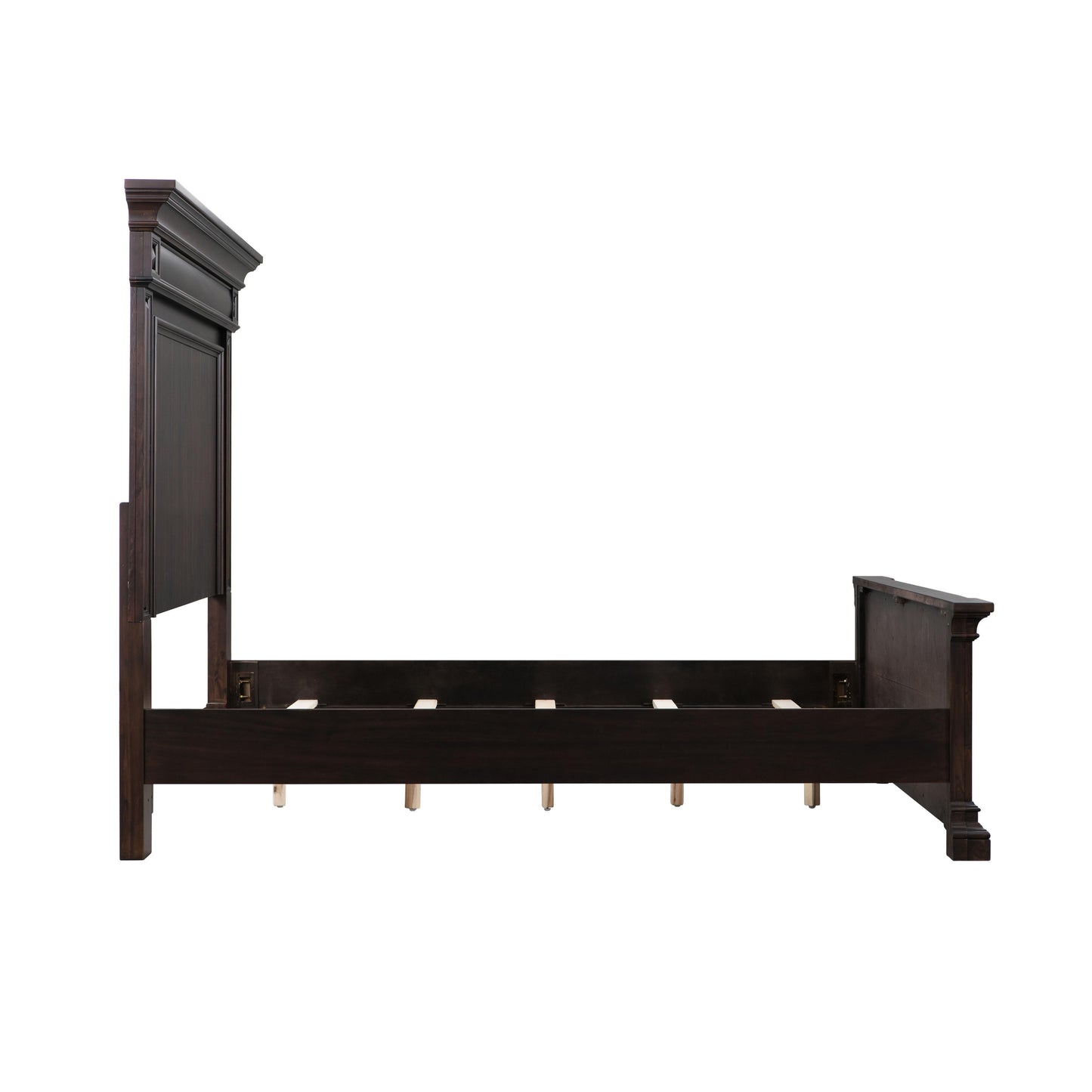 pickle brown queen panel bed