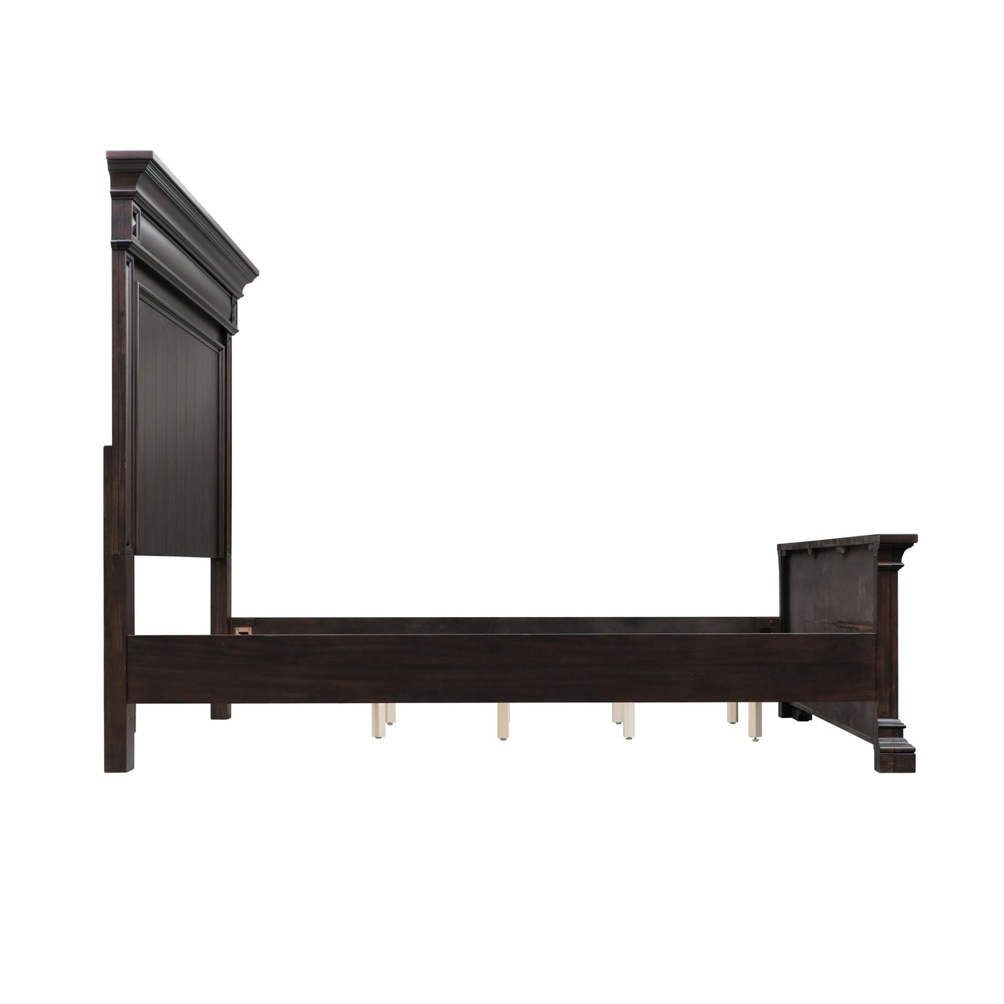 pickle brown king panel bed