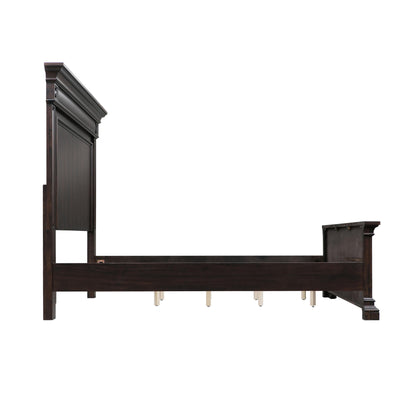 Pickle Brown King Panel Bed