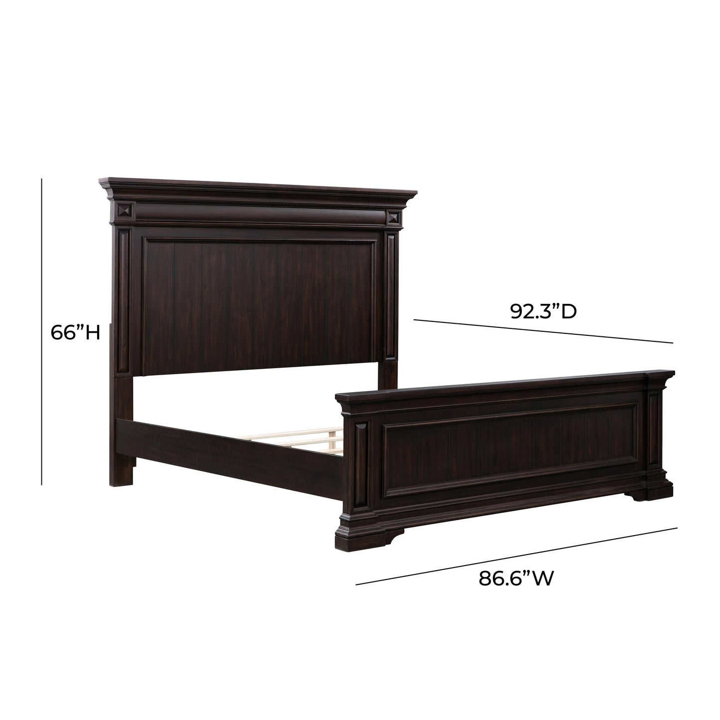 pickle brown king panel bed