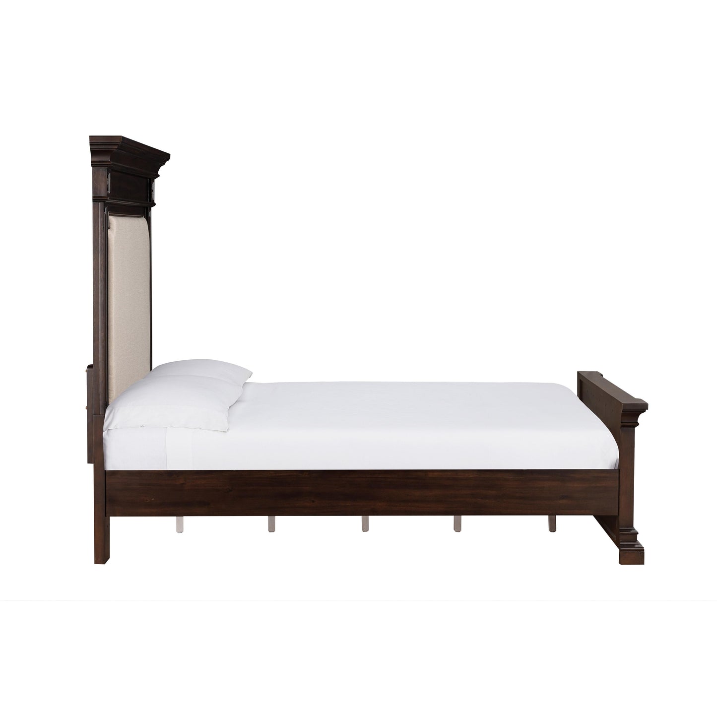 pickle king upholstered bed