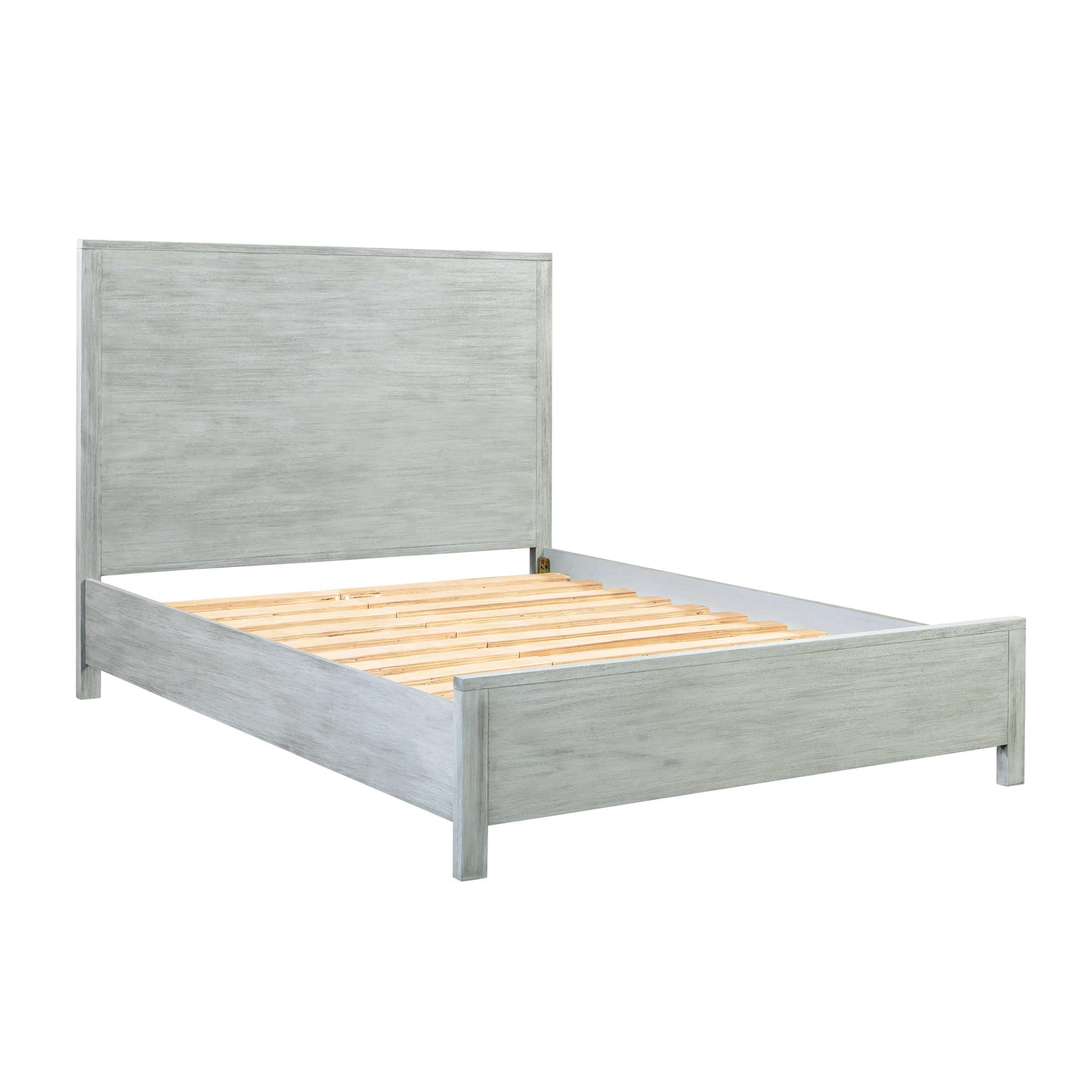 lottie grey washed wooden queen bed