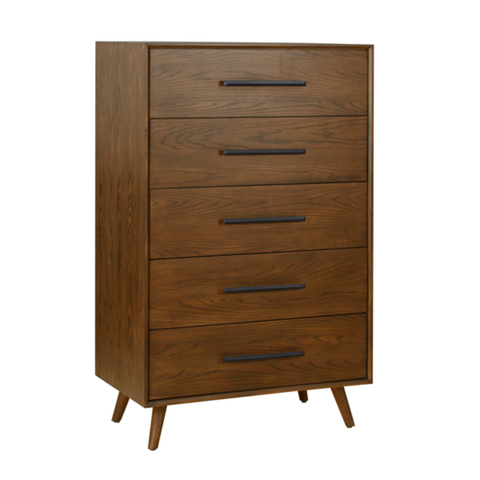 Giselle Fontaine 33" Walnut 5-Drawer Chest - image 2