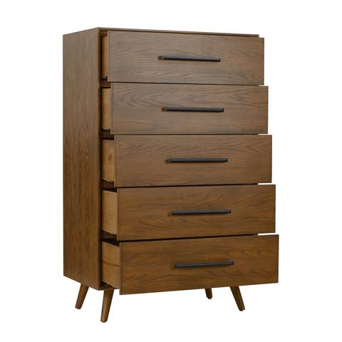 Giselle Fontaine 33" Walnut 5-Drawer Chest - image 3
