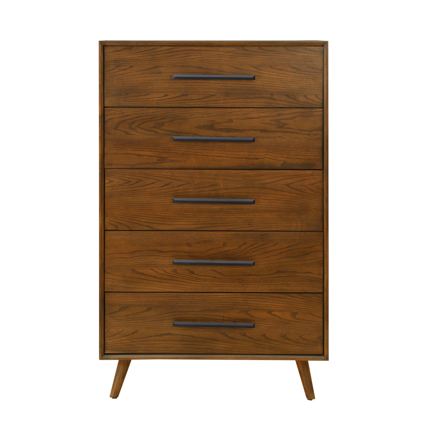 kimi pecan 5 drawer chest