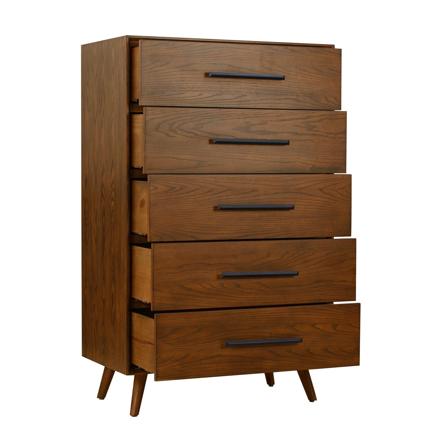 kimi pecan 5 drawer chest