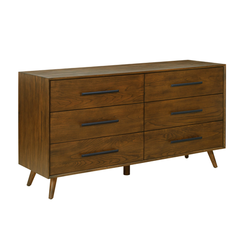 Giselle Fontaine 62" Walnut 6-Drawer Dresser - image 3