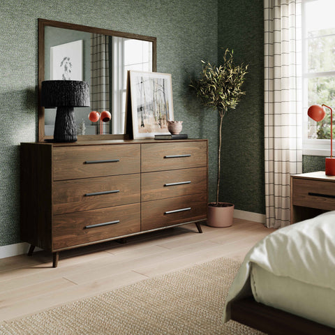 Giselle Fontaine 62" Walnut 6-Drawer Dresser - image 2