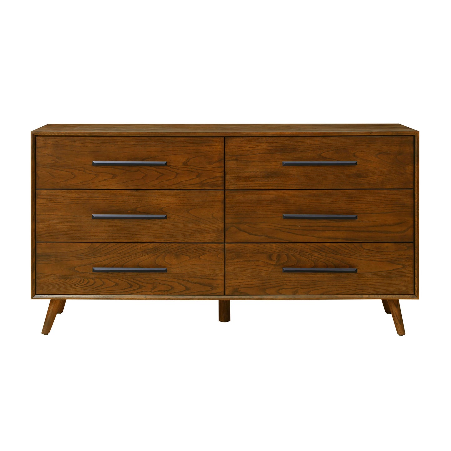 kimi pecan 6 drawer dresser