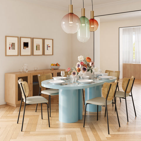 Elodie Fontaine 79" Lacquer Oval Dining Table - image 2