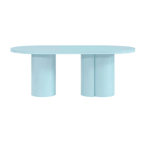 Elodie Fontaine 79" Lacquer Oval Dining Table - image 3