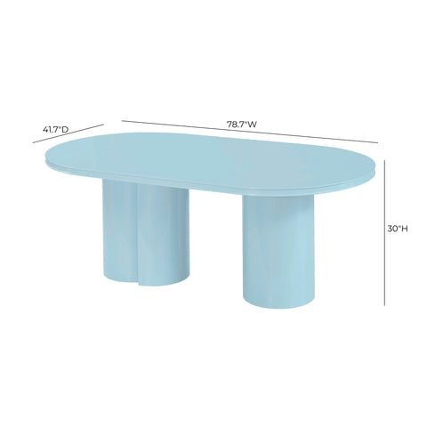 Elodie Fontaine 79" Lacquer Oval Dining Table - image 7