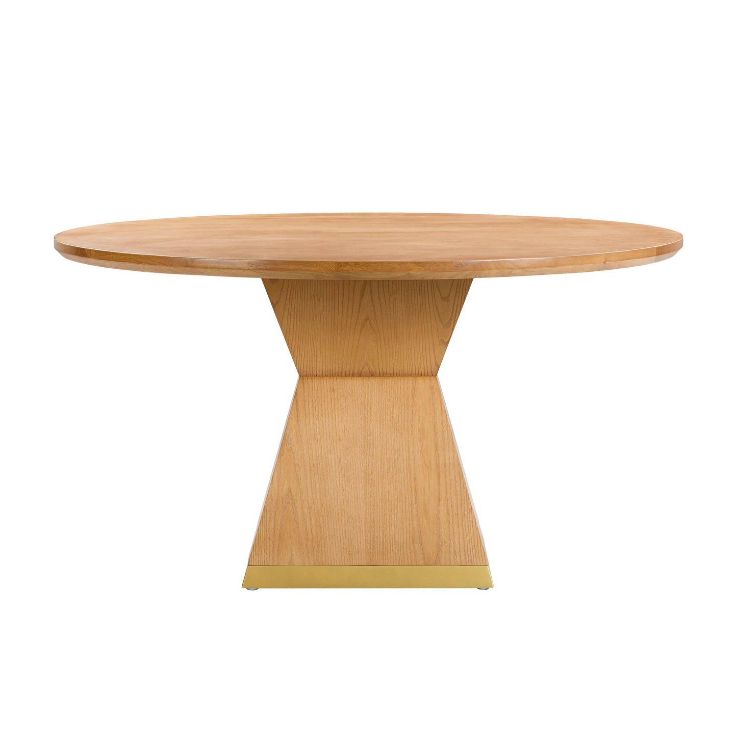 vari natural wood round dining table