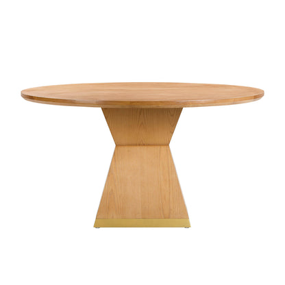 Vari Natural Wood Round Dining Table