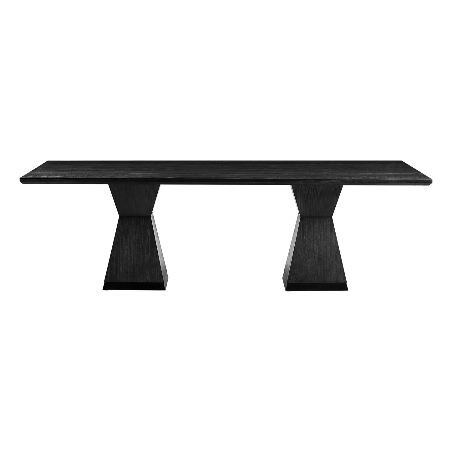 vari black wood dining table