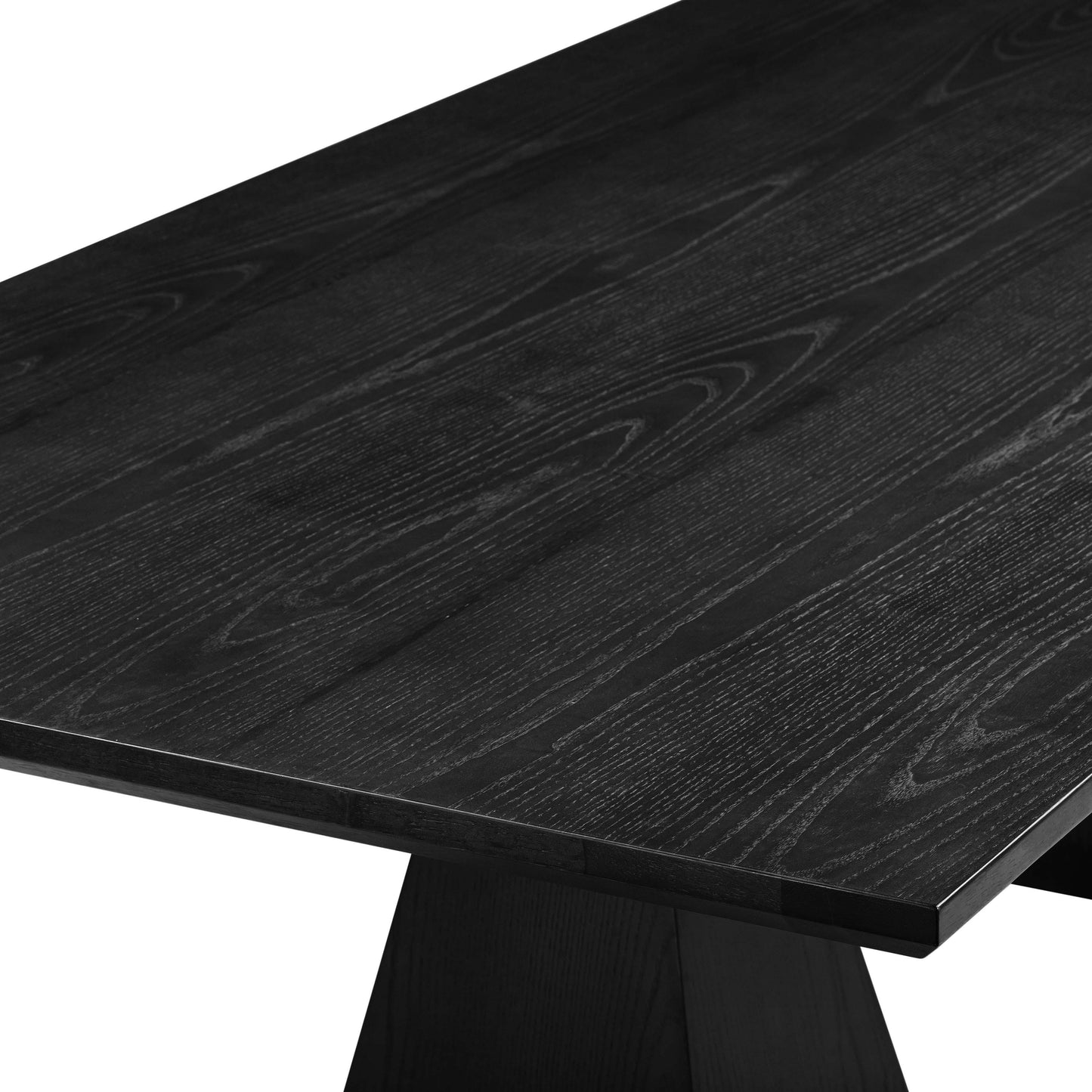 vari black wood dining table