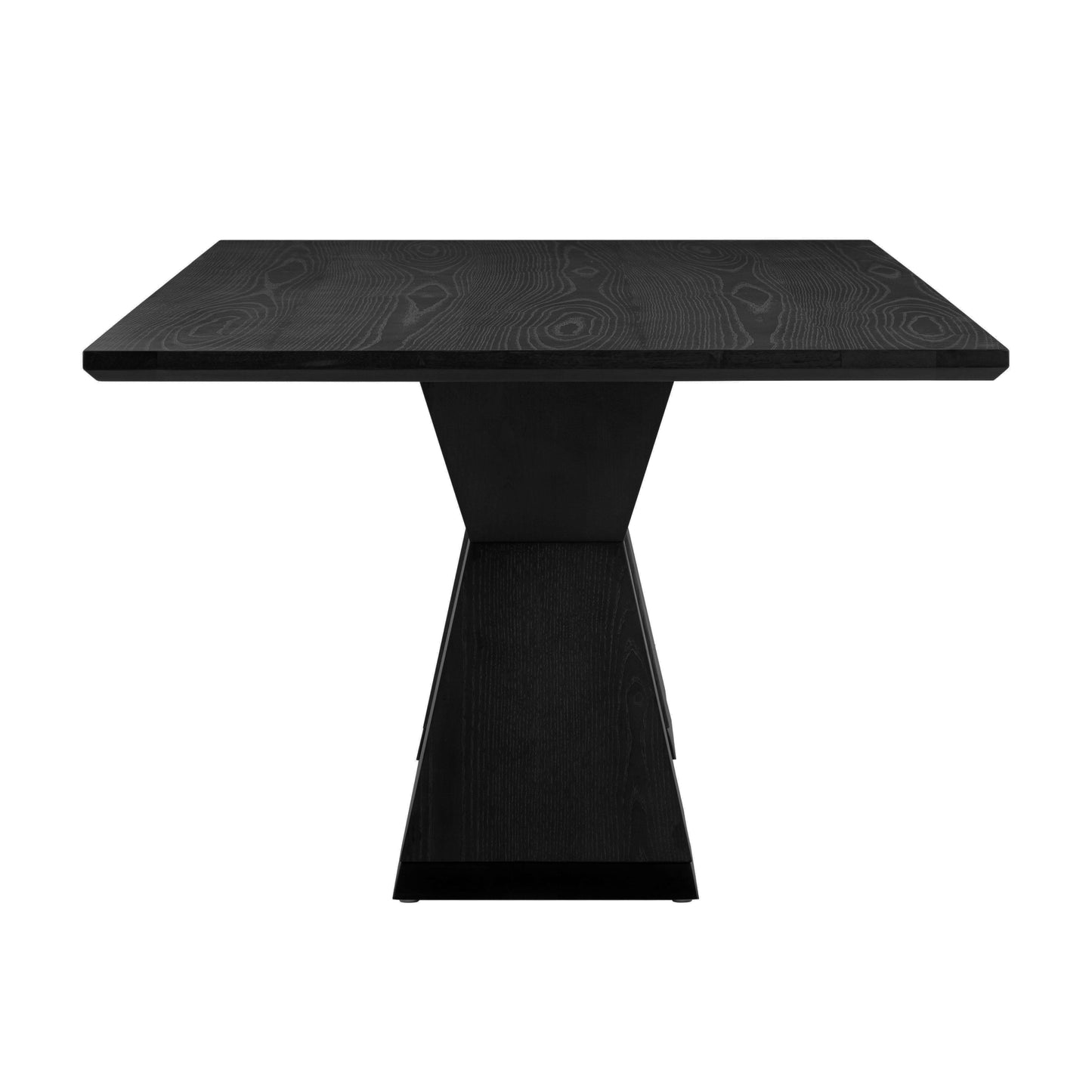 vari black wood dining table