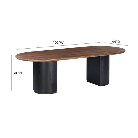 Giselle Navarre 102" Wood Oval Dining Table - image 7