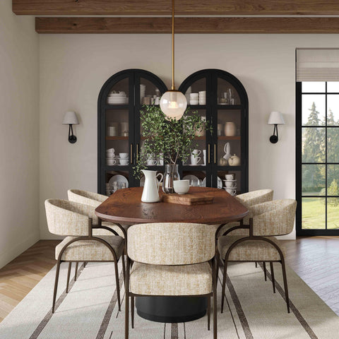 Giselle Navarre 102" Wood Oval Dining Table - image 8