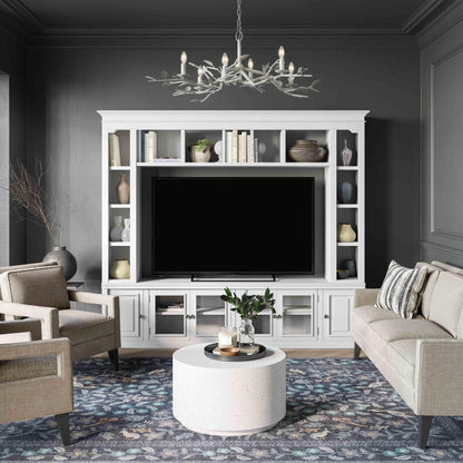 Presby White Entertainment Center for TVs up to 75"