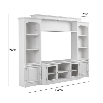 Presby White Entertainment Center for TVs up to 65"