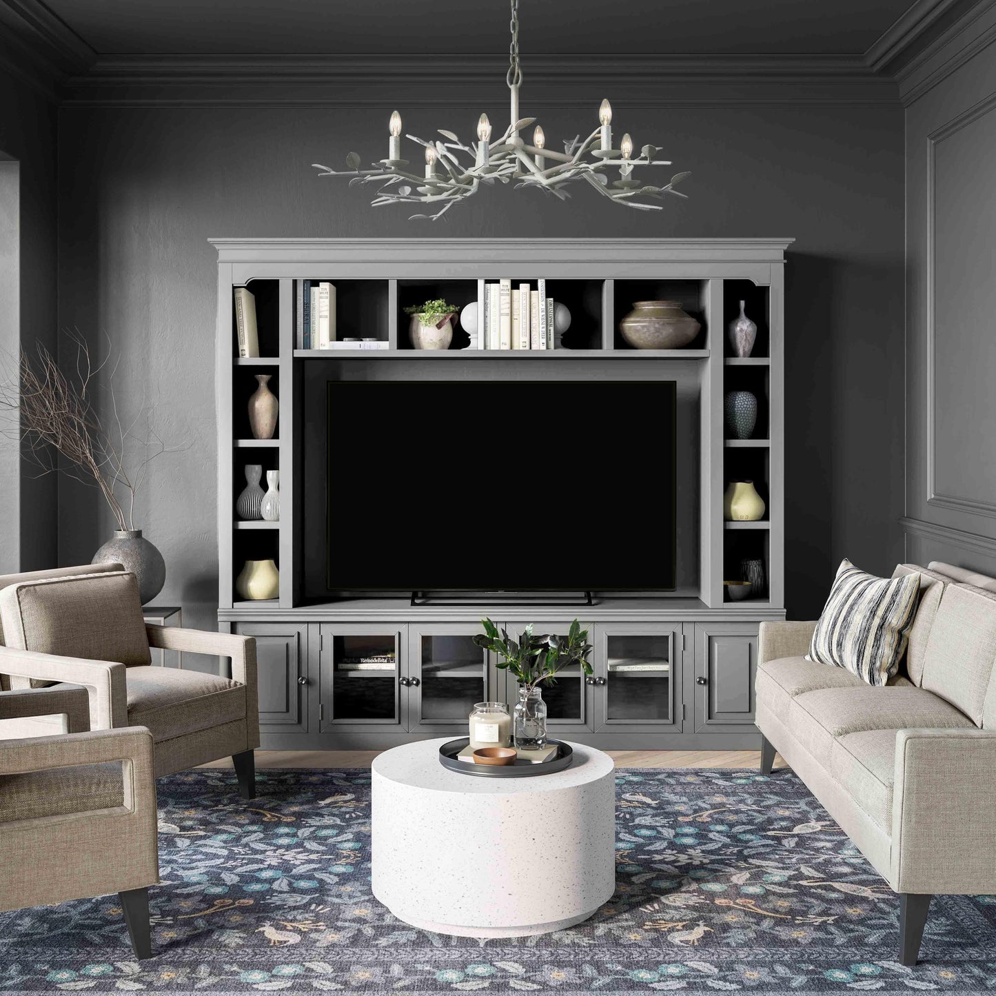 presby gray entertainment center for tvs up to 75"