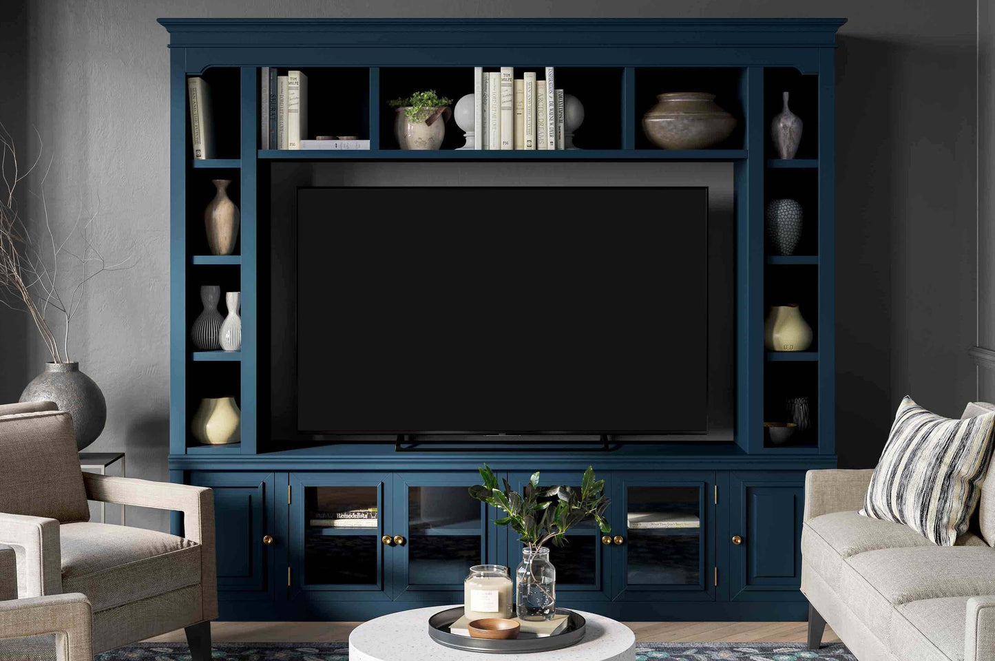 presby blue entertainment center for tvs up to 75"