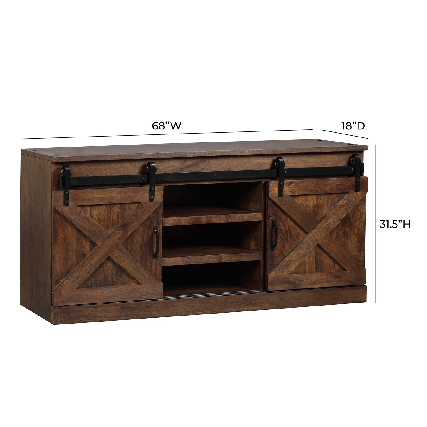 tulum rustic brown console