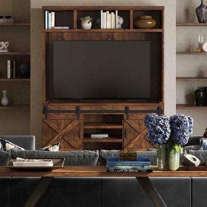 Tulum Rustic Brown Entertainment Center