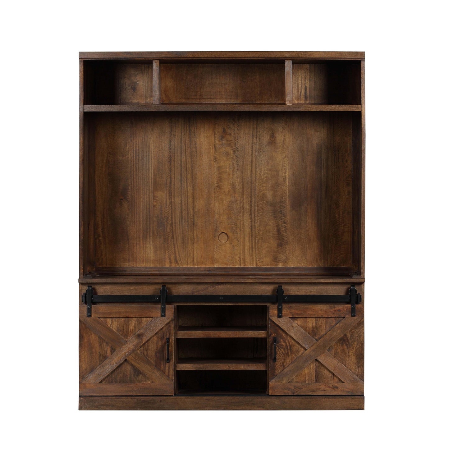 tulum rustic brown entertainment center