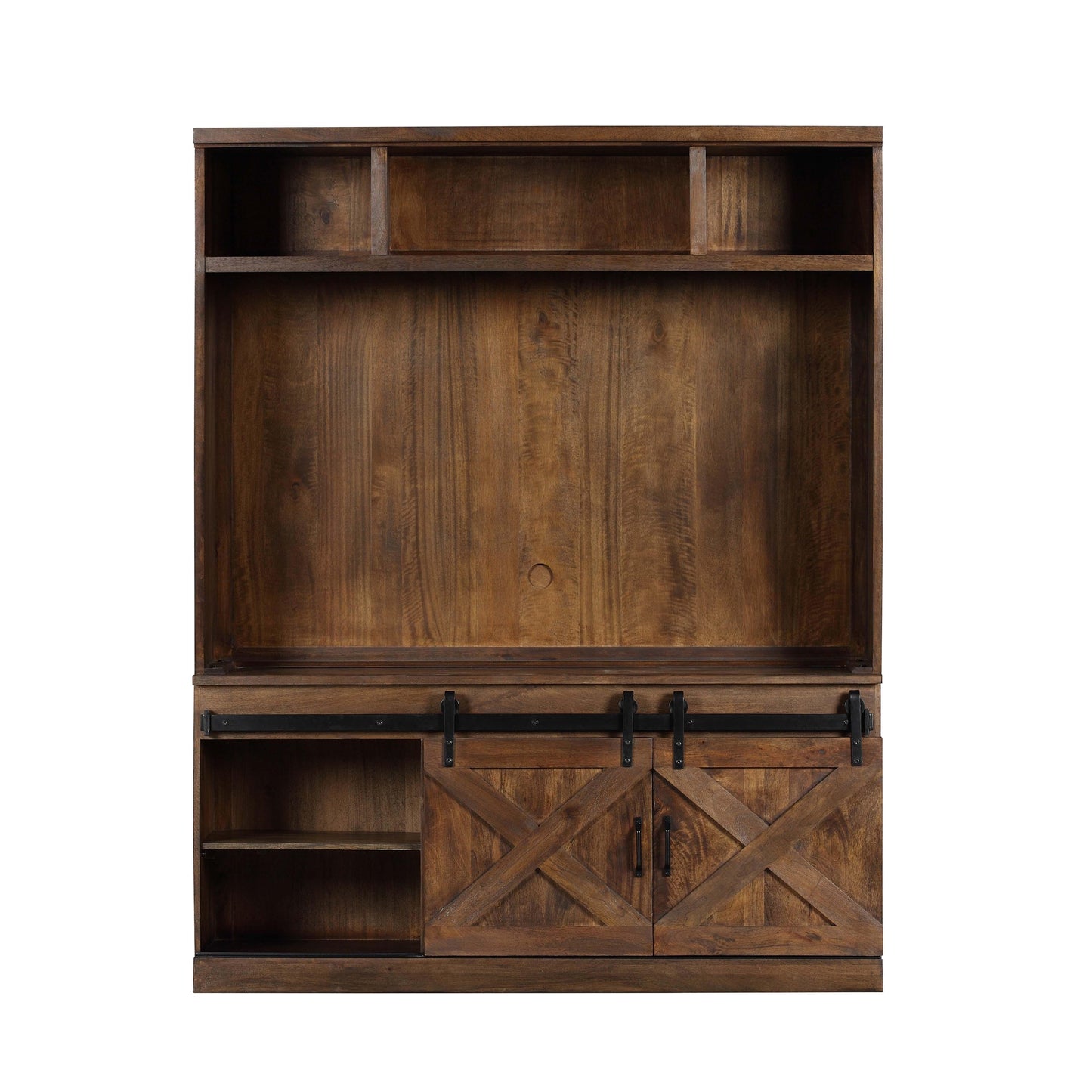 tulum rustic brown entertainment center