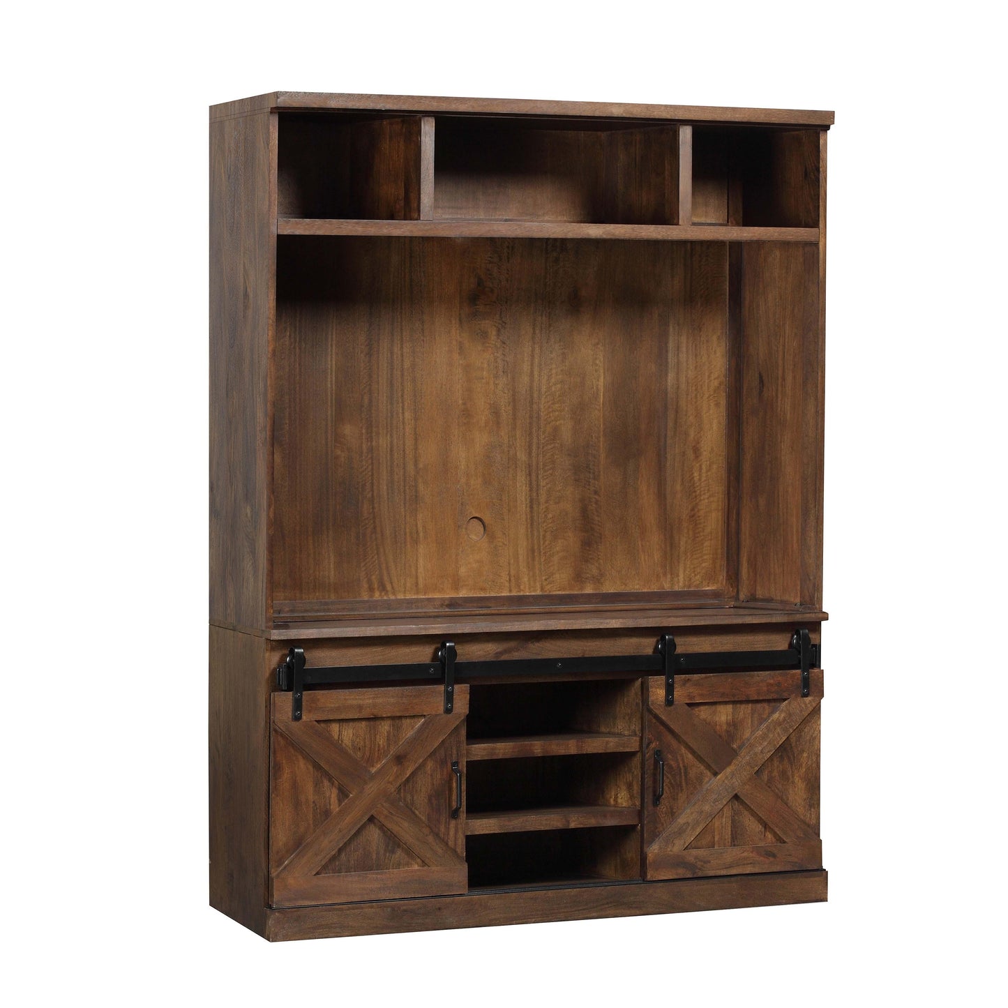 tulum rustic brown entertainment center