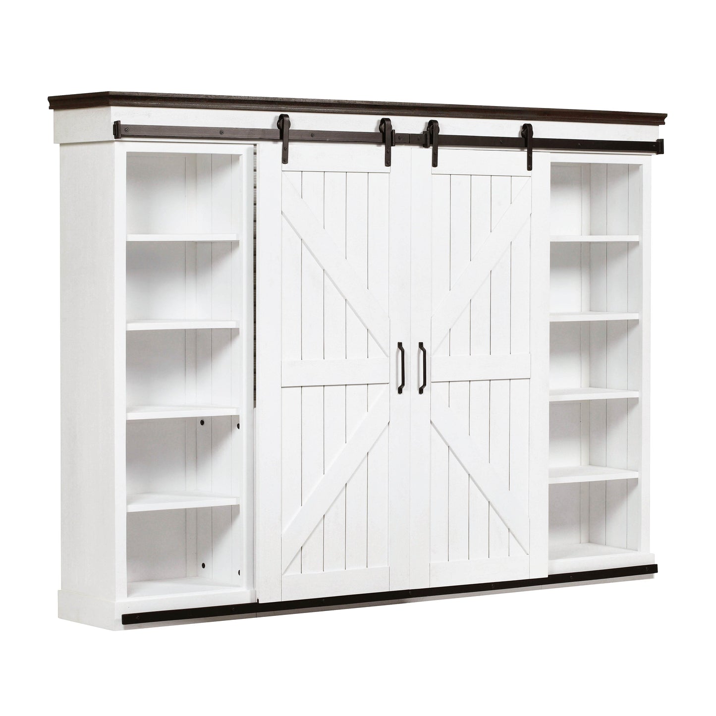 dente distressed white entertainment center