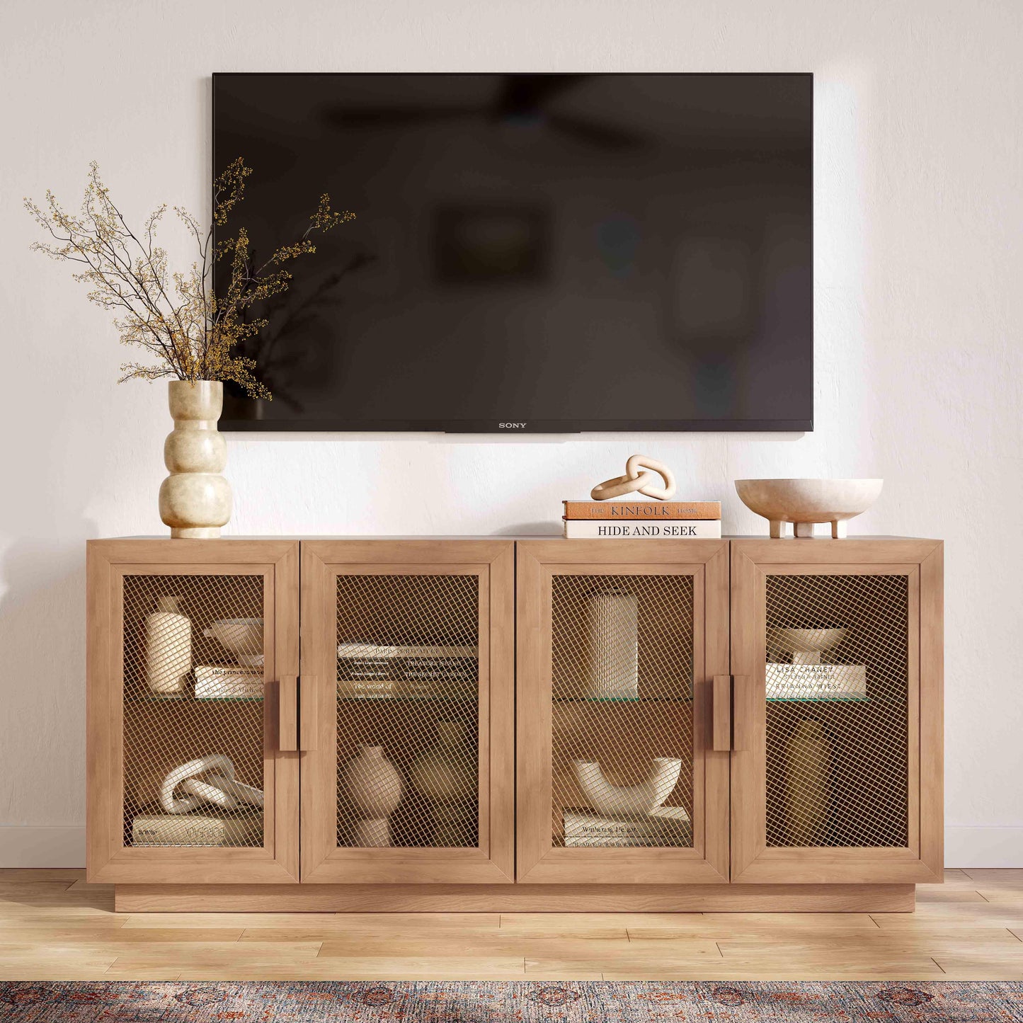 vari natural media console