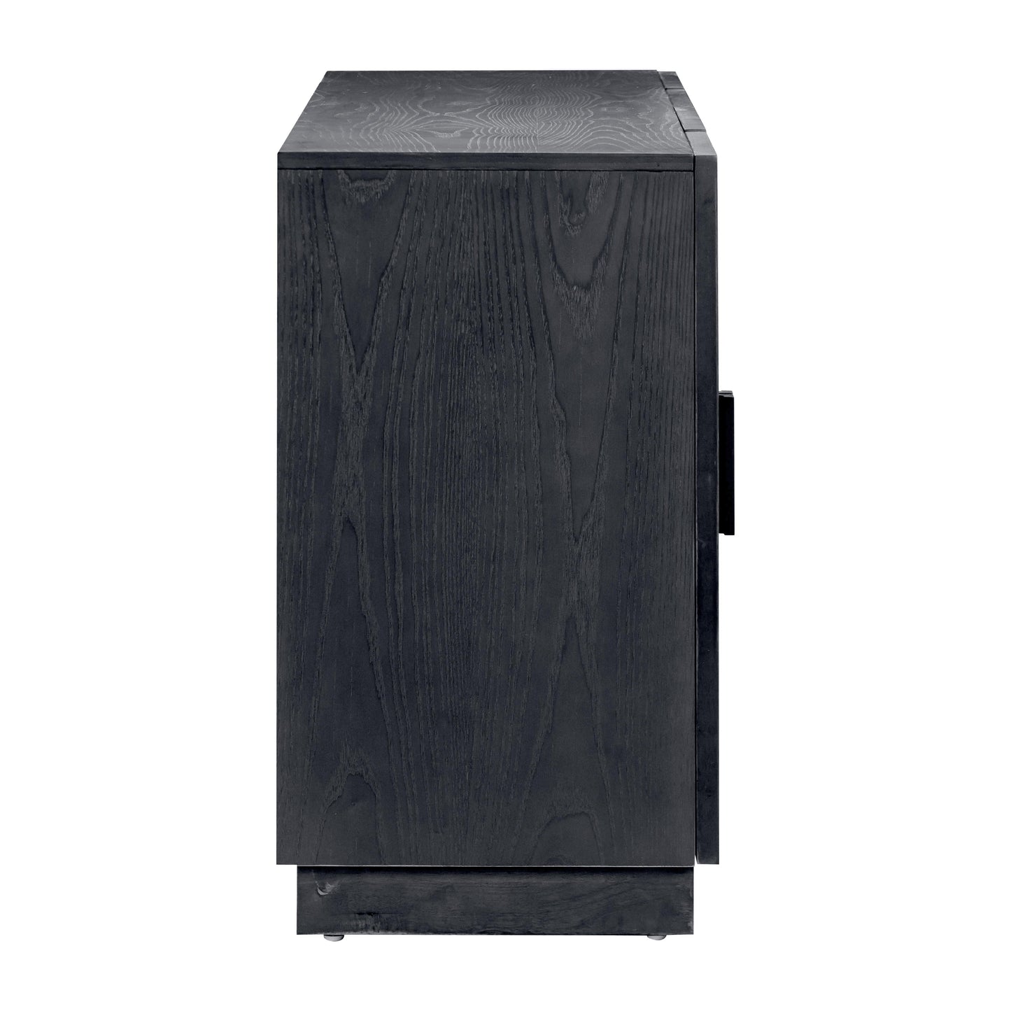 vari black wood media console