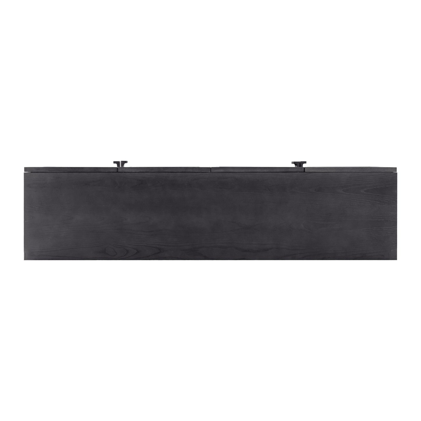 vari black wood media console