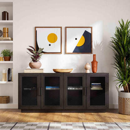 Vari Black Wood Media Console