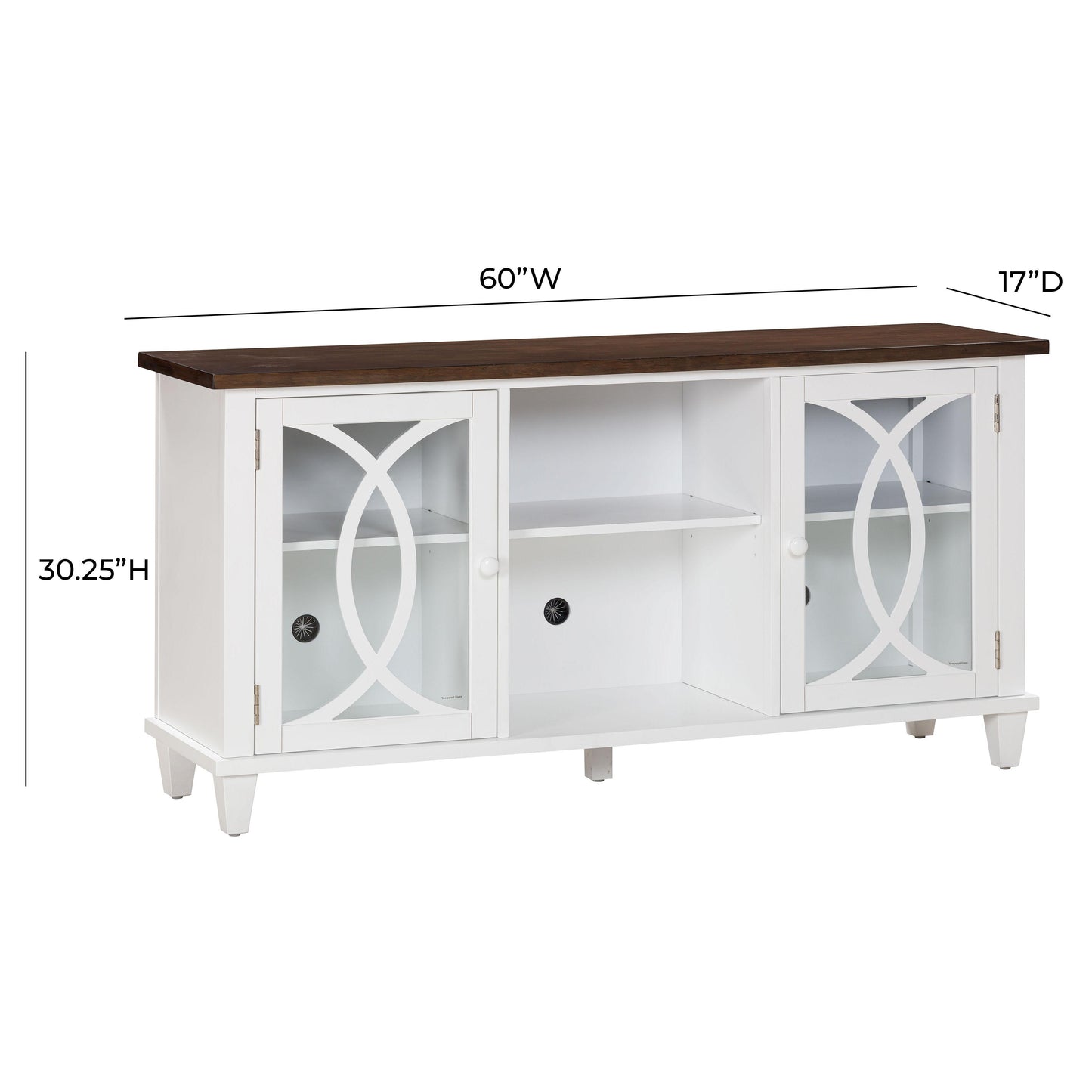 virginia white 60" console