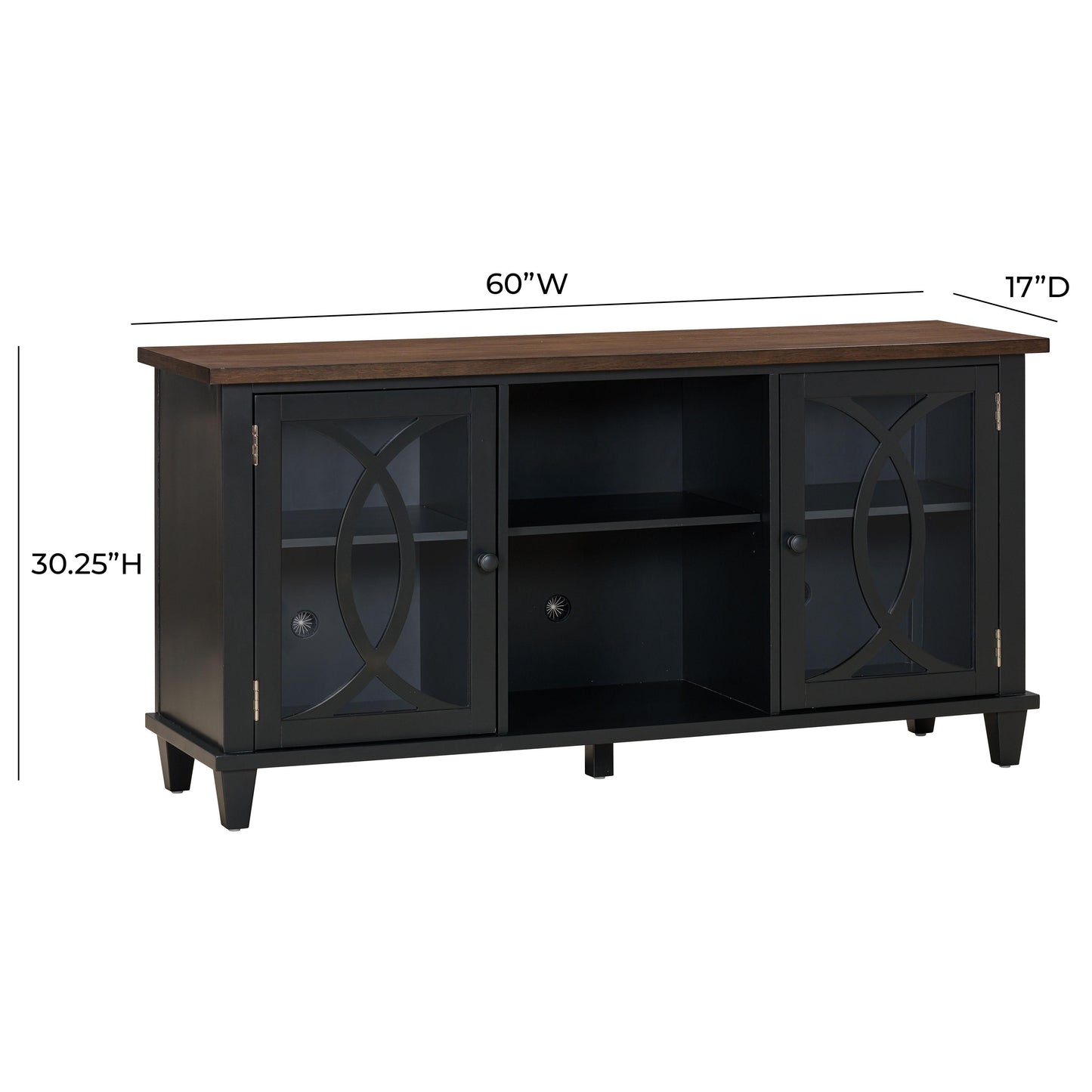 virginia charcoal 60" console