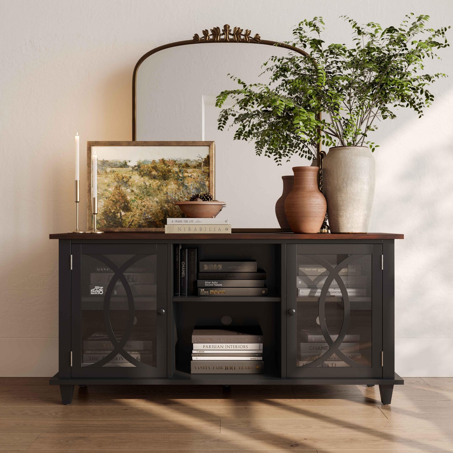 virginia charcoal 60" console