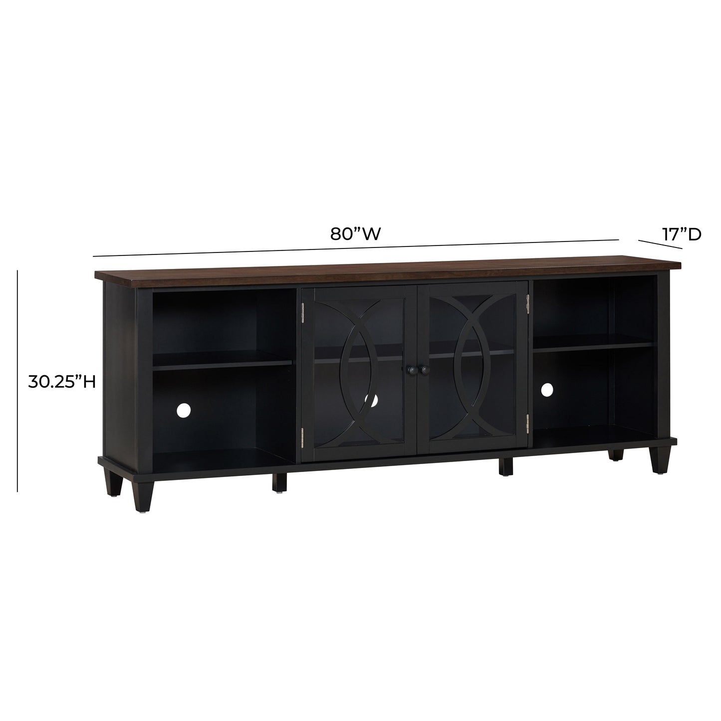 virginia charcoal 80" console