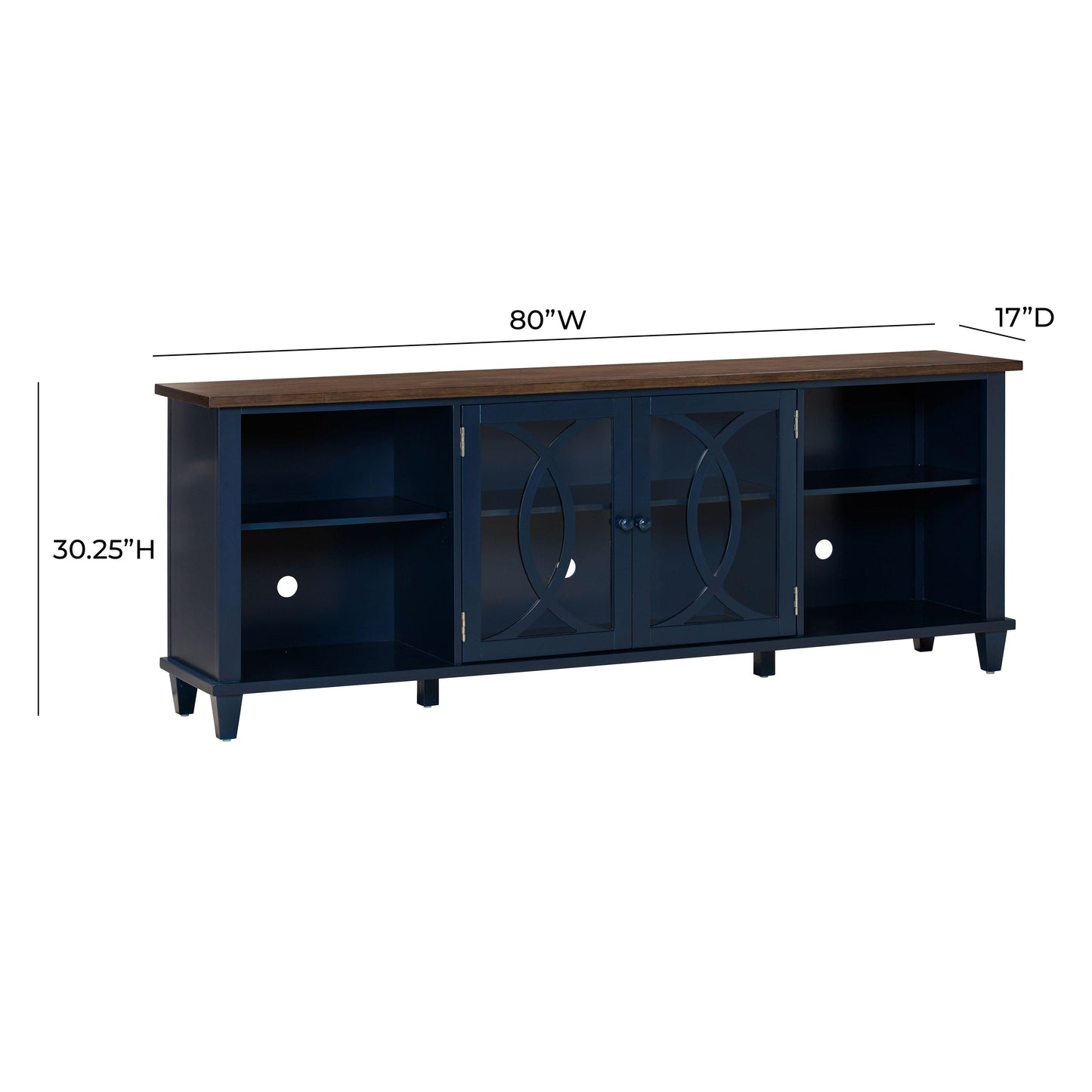 virginia blue 80" console